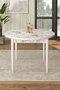 Hanah Home Mesa de Comedor Rox Mármol Blanco